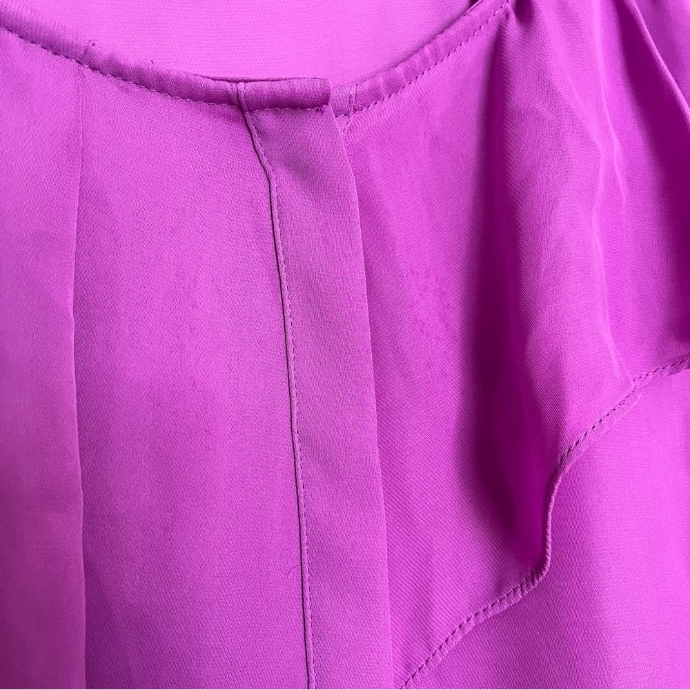 Worthington Women's Purple Ruffle Top (Box D) - Picture 6 of 7